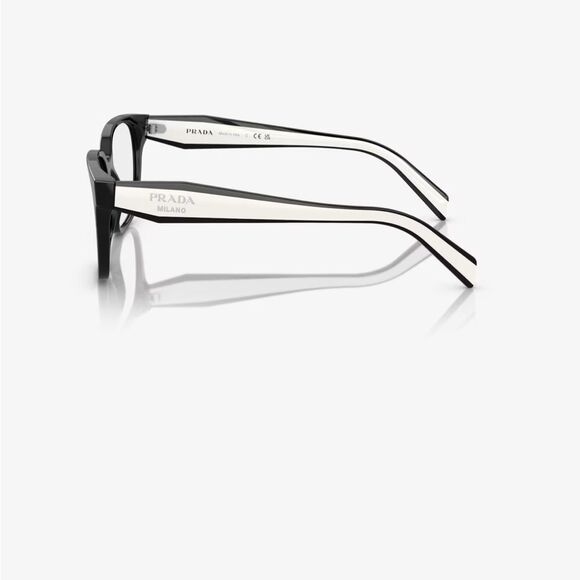 PRADA PR 17ZV 1AB1O1 Black Demo Lens 52 mm Women's Eyeglasses - Picture 7 of 11